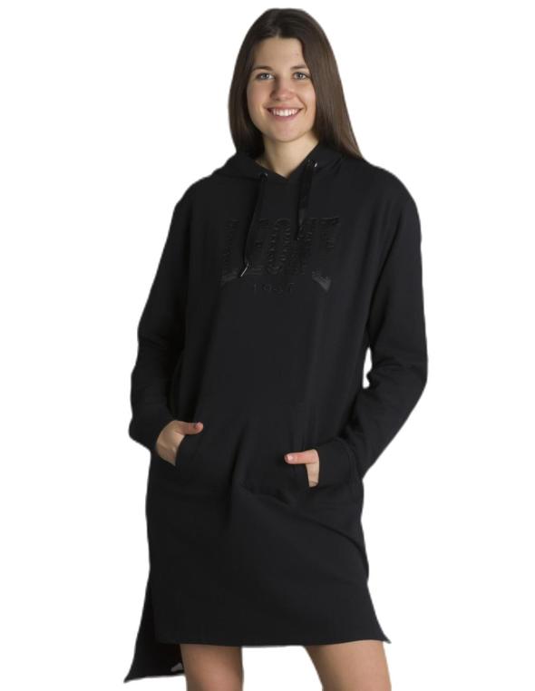Woman hoody long Fluo&Black