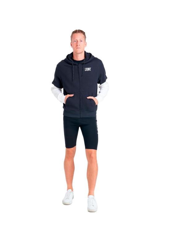 Man hoody full zip B&W 2