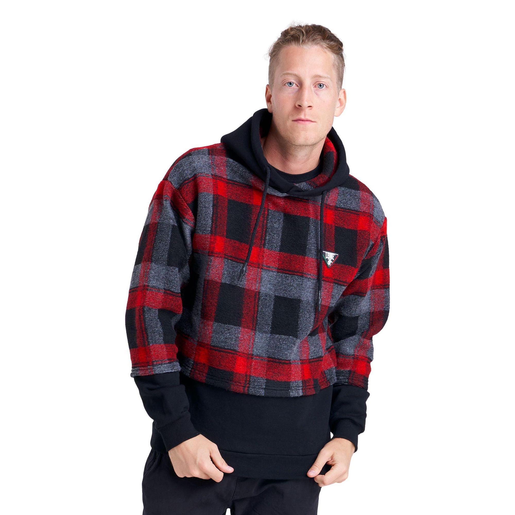 felpa in lana con cappuccio