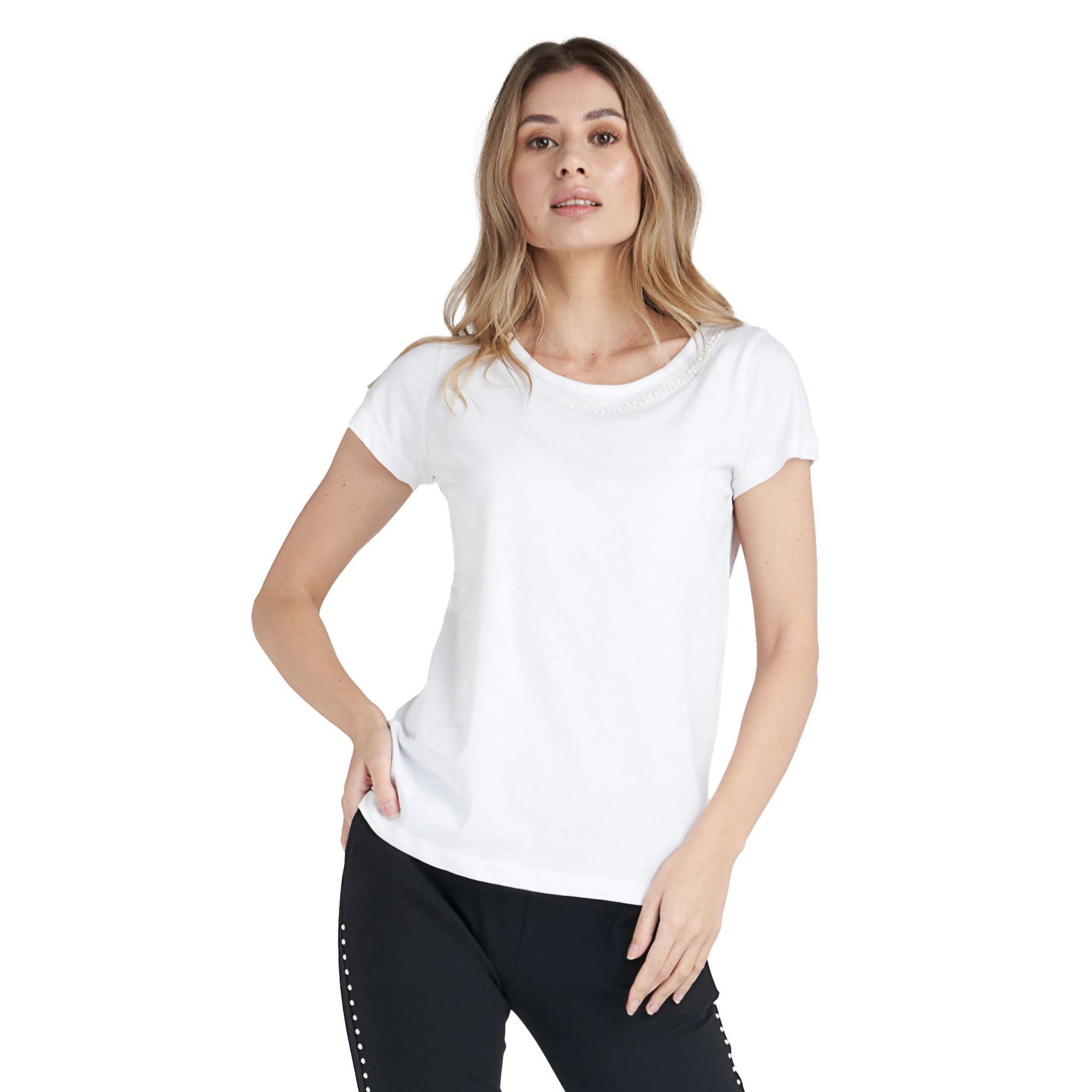 Voorafgaan textuur magie Dames t-shirt korte mouwen Luxe