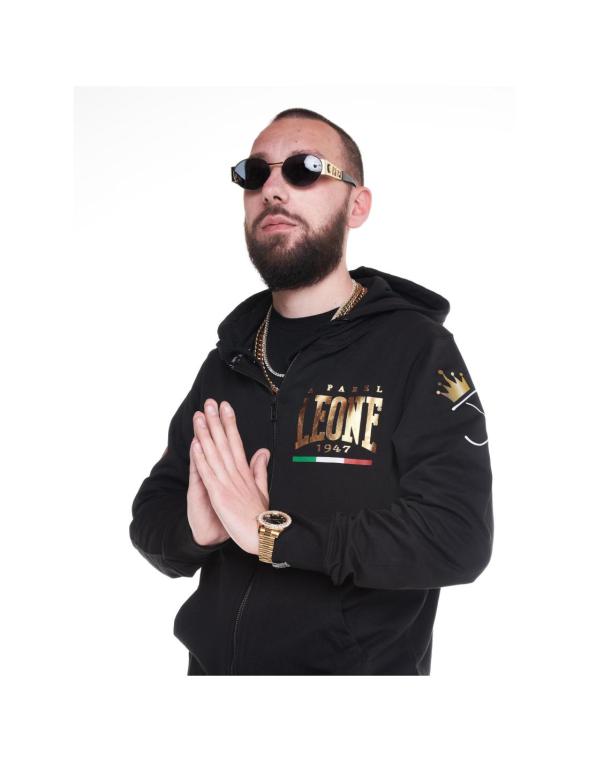 Man hoody full zip Gold