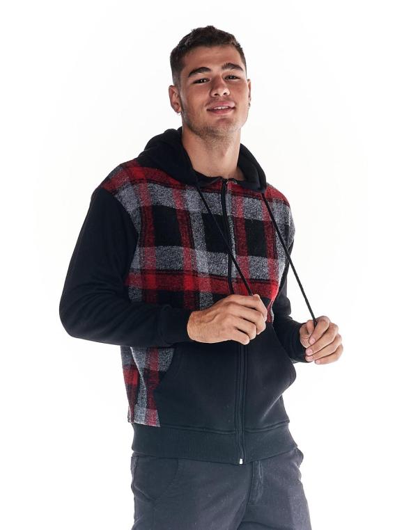 Man hoody full zip tartan... 2