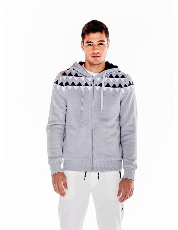 Man knitted hoody full zip...