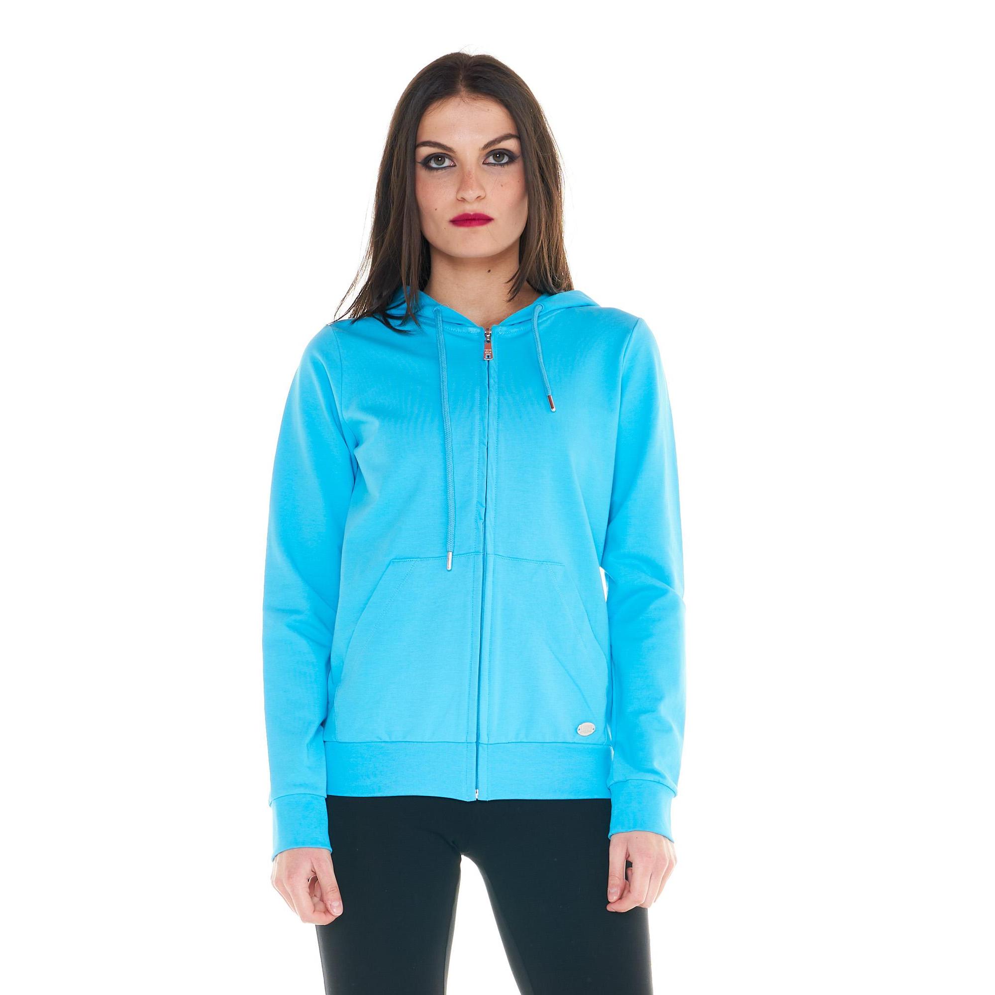 Sudadera de mujer con capucha y cremallera Basic