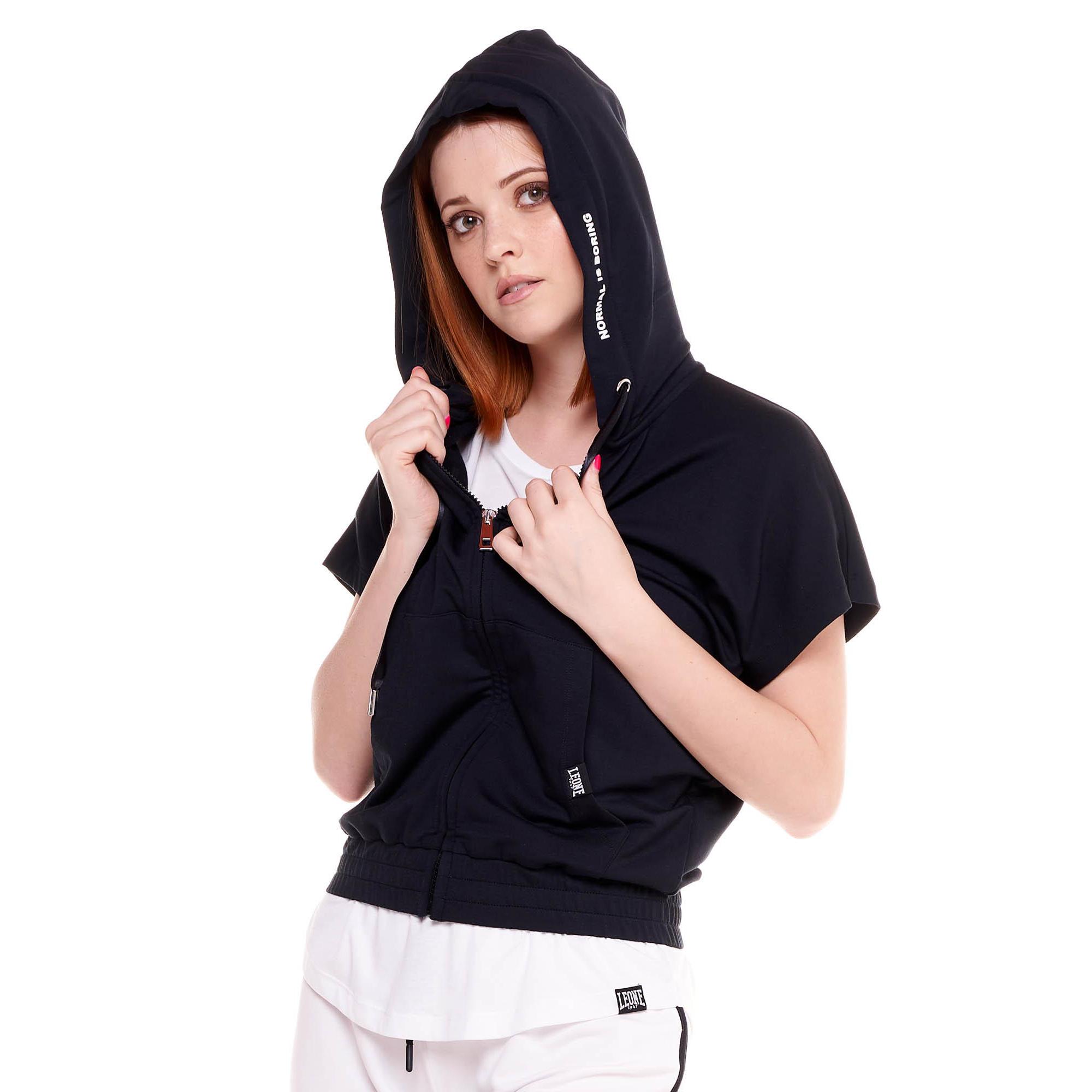 Moletom feminino sales preto e branco