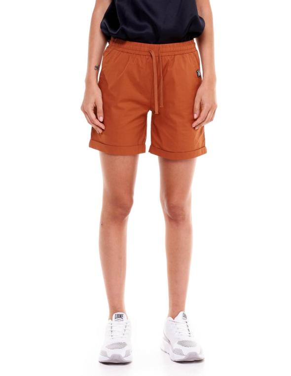 Woman poplin shorts Earth... 2