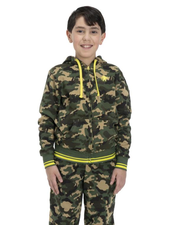 Boy hoody full zip Bold Camo 2