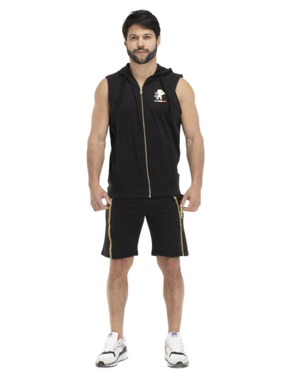 Man sleeveless full zip Gold 2