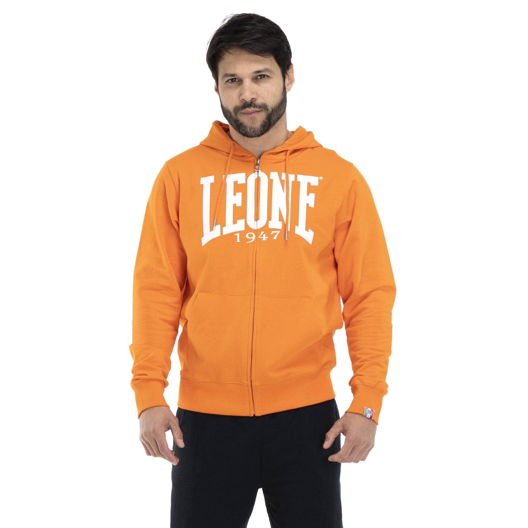 Felpa da uomo con cappuccio e zip Leone 1947 Apparel