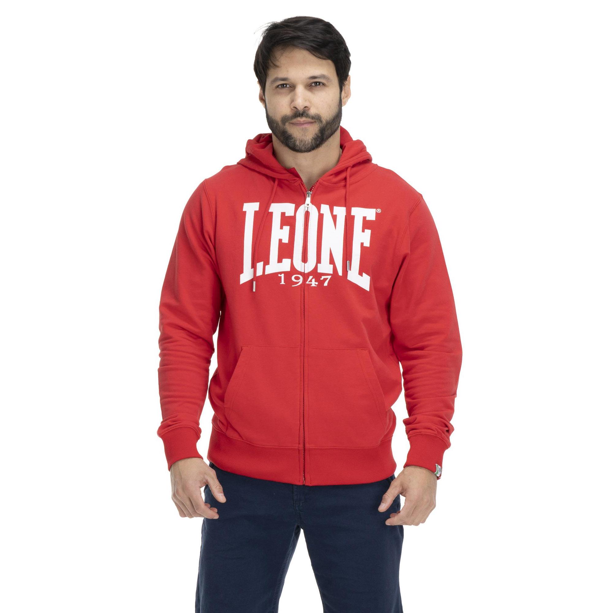 Felpa da uomo con cappuccio e zip Leone 1947 Apparel