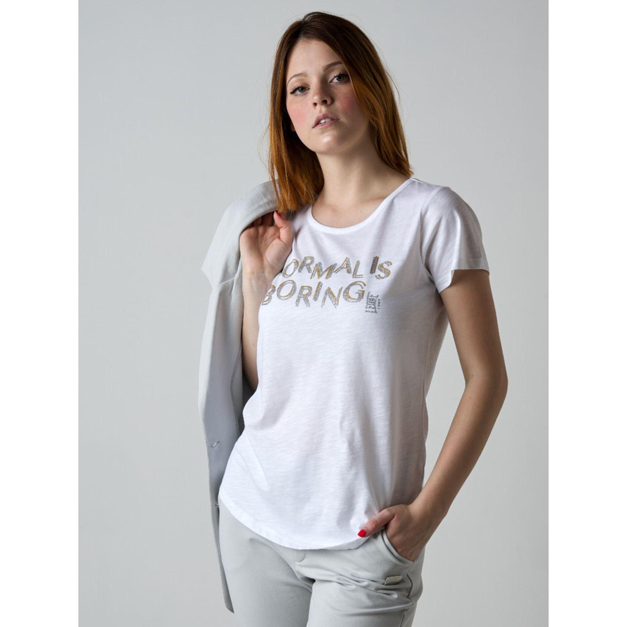 Camiseta plateada mujer sale