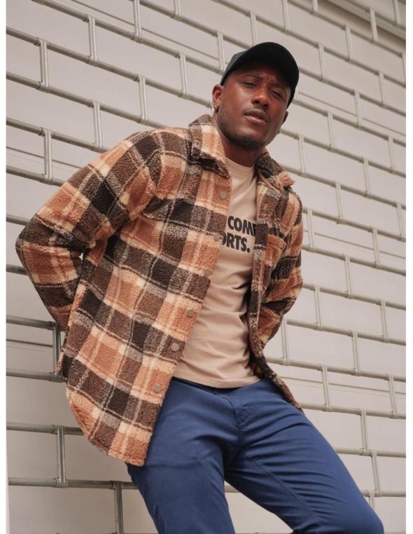 Man jacket sherpa buttons...