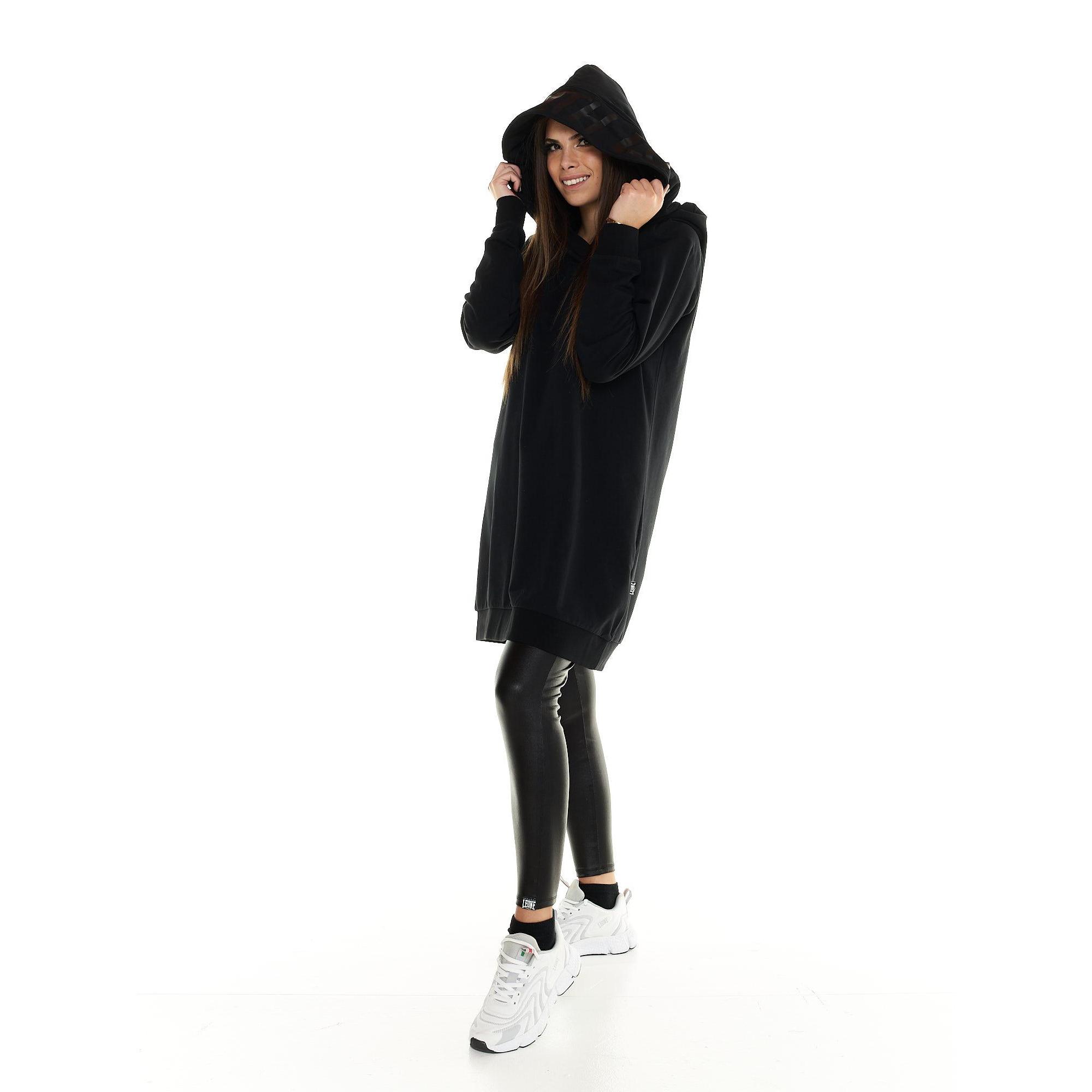 Pull long sales a capuche femme