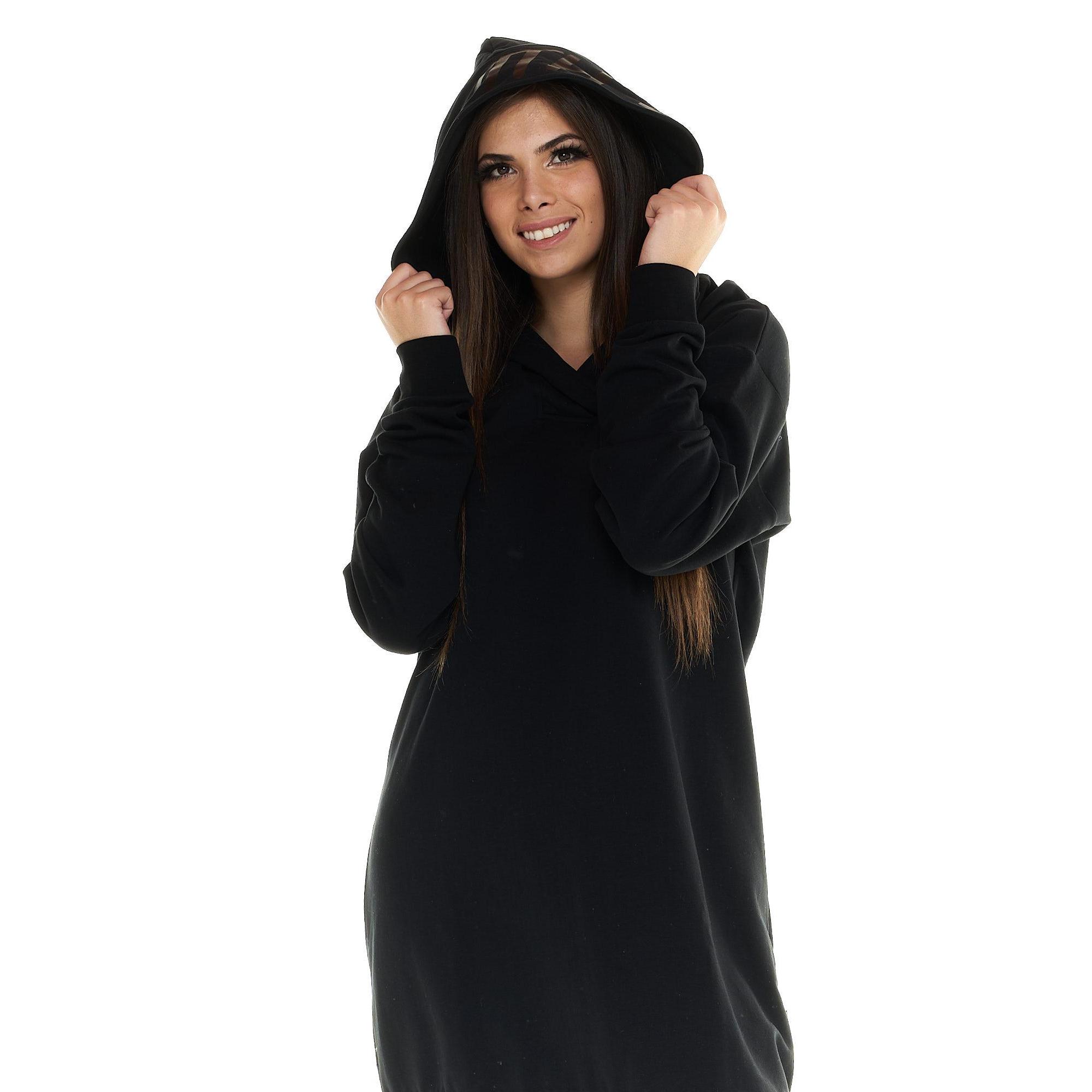 Pull long a shop capuche femme