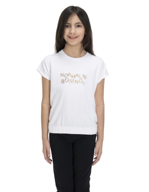 Girl round neck Shiny