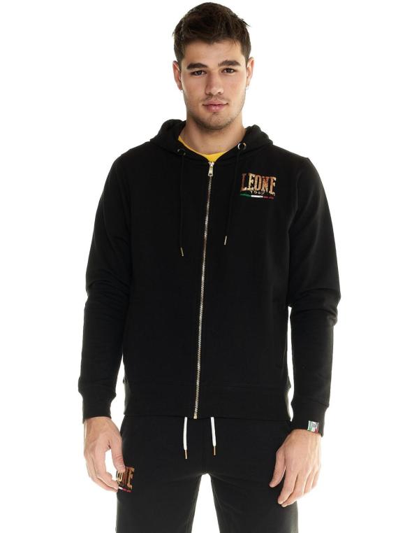 Man hoody full zip Gold