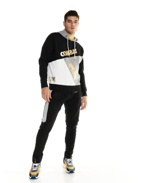 Man hoody diagonal Gold 2