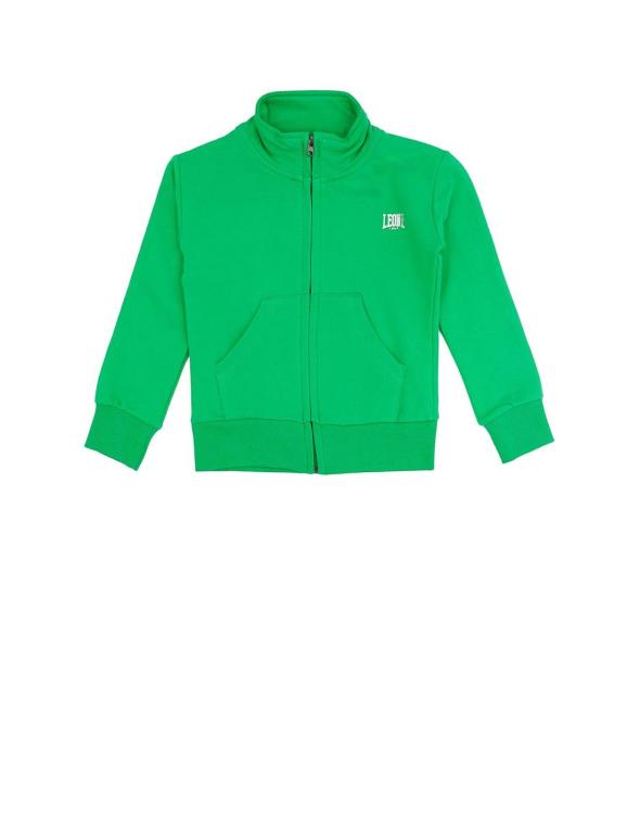 Felpa con zip da bambina Basic