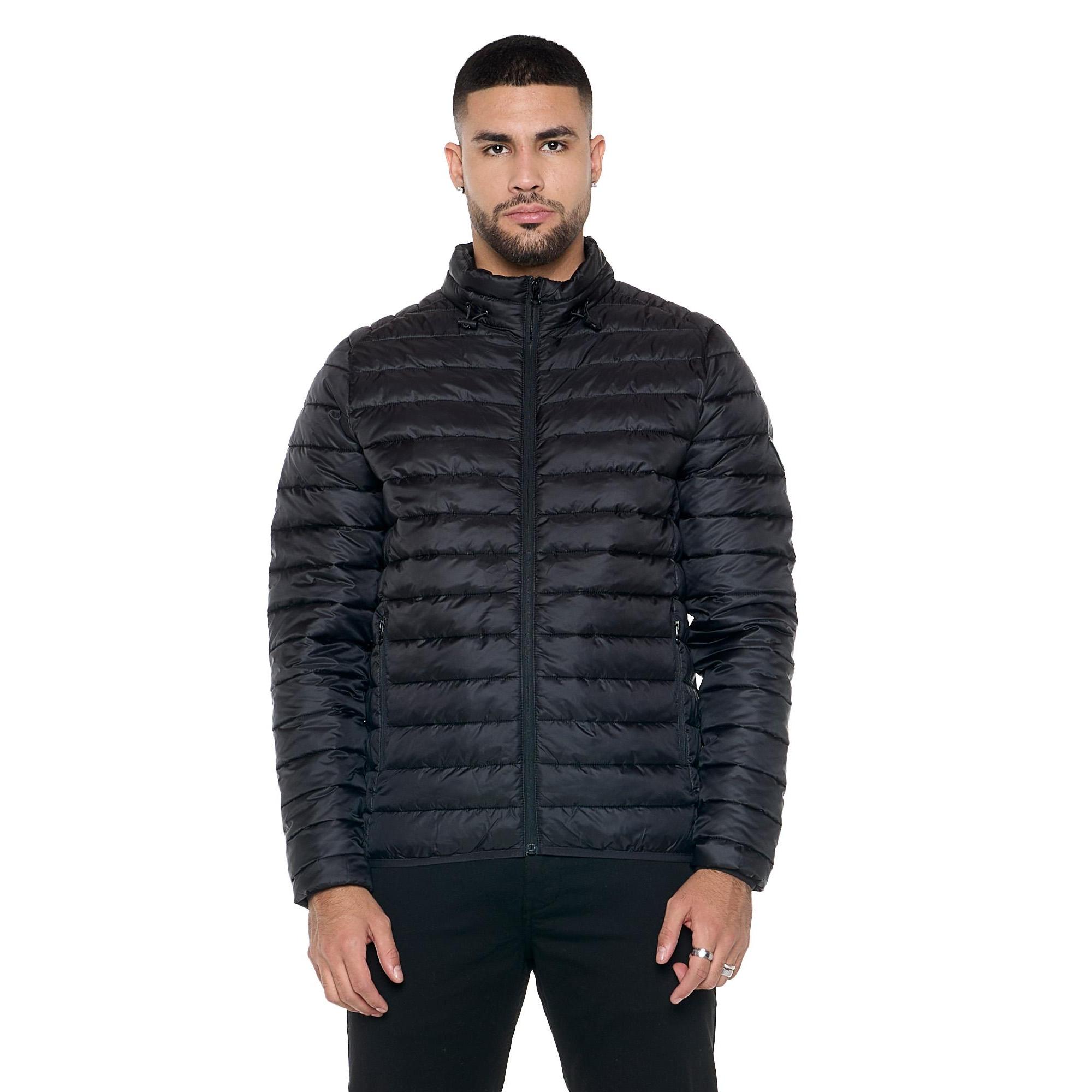 Piumino invernale da uomo con zip e collo alto Basic