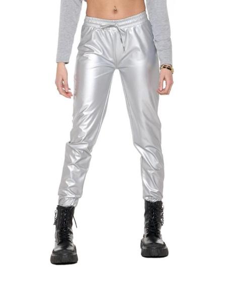 見事な創造力 Woman fake Pearl leather パンツ