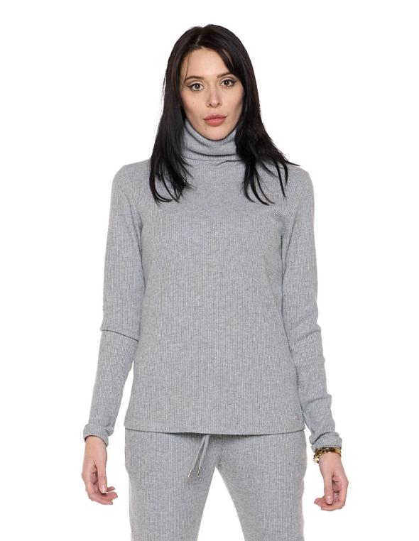 Woman rib t-shirt Pearl