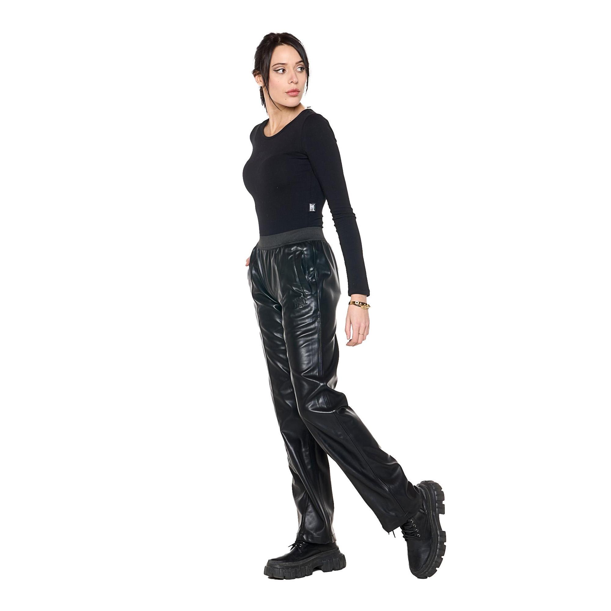 Pantalon simili cuir large femme hotsell