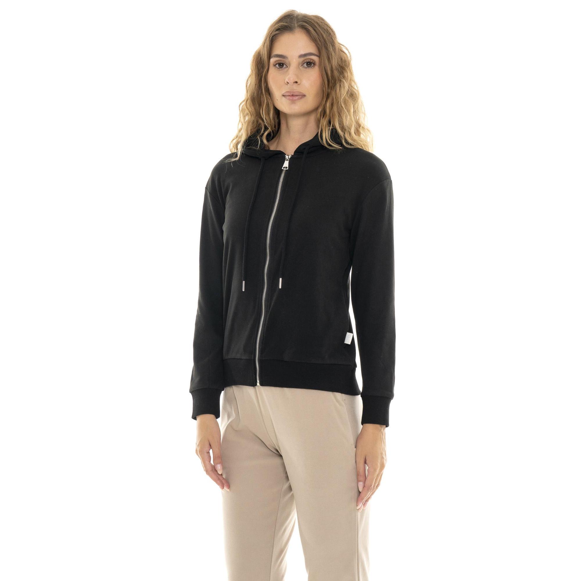 Sweat femme hiver avec capuche et zip Relaxed