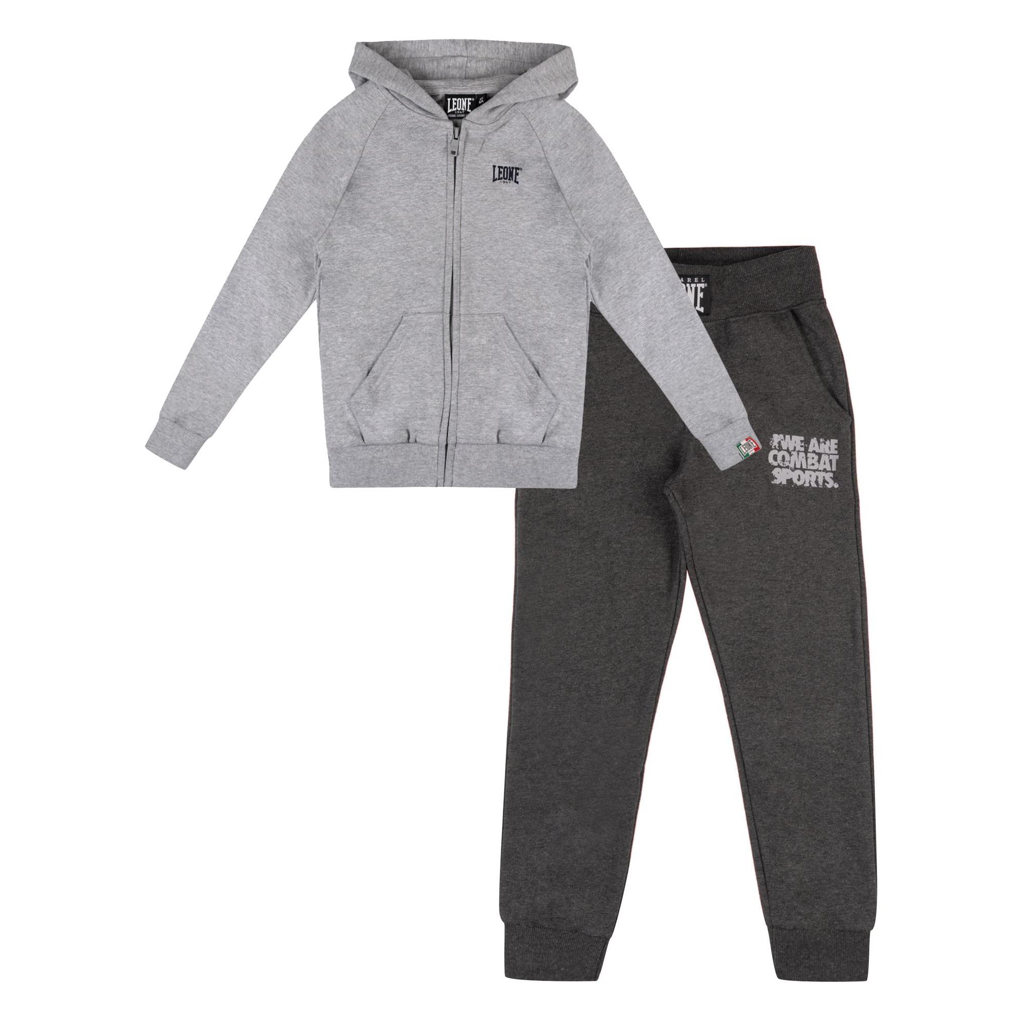 ADJUSTABLE GREY PYJAMAS IN BRUSHED POLYESTER, CHILD ADJUSTABLE GREY PYJAMAS IN BRUSHED POLYESTER, CHILD