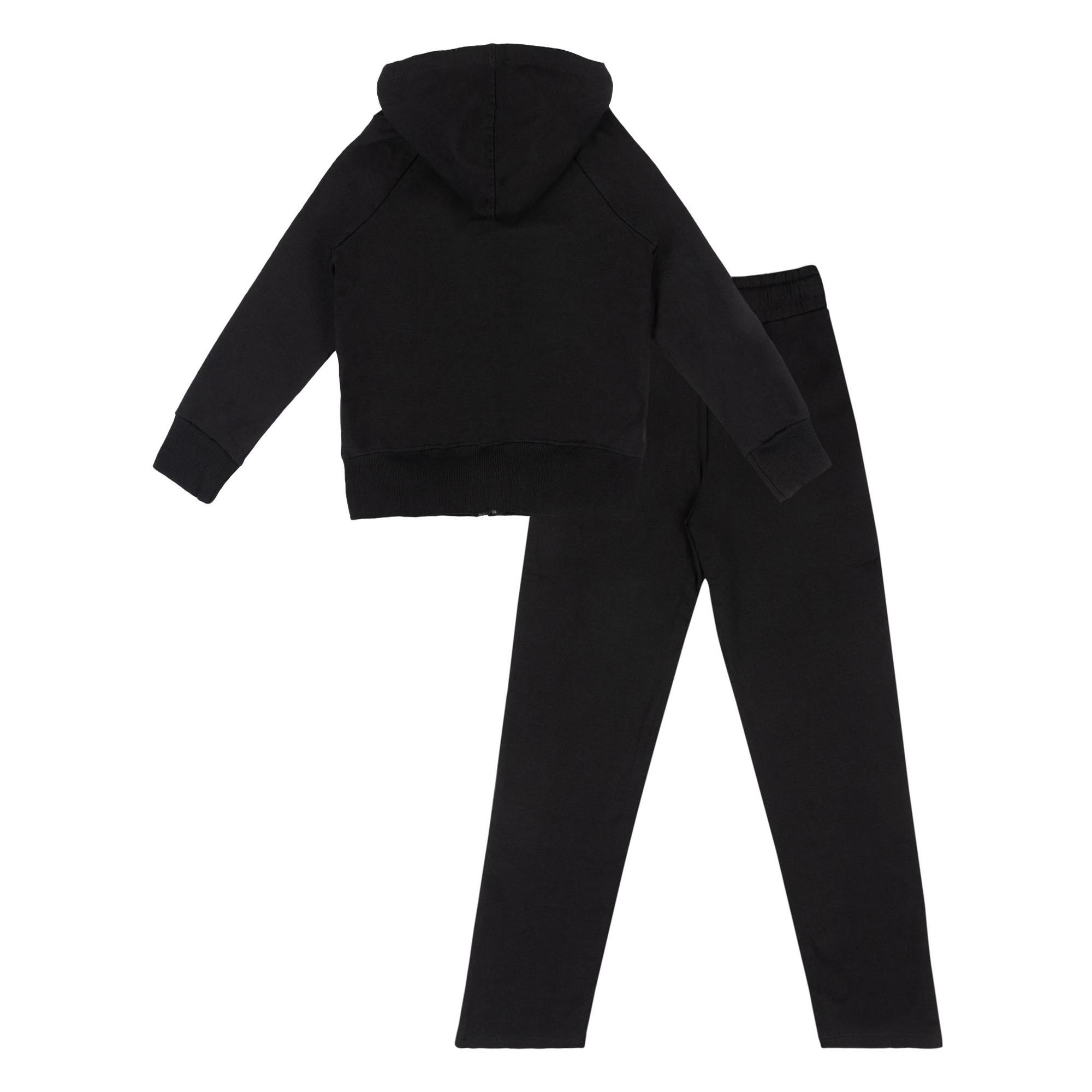 Tuta invernale da bambina con cappuccio e zip 