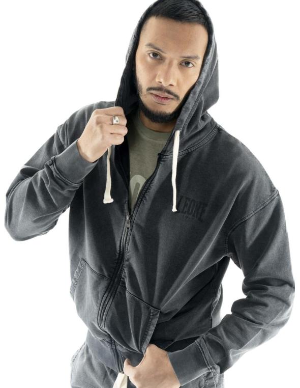 Man hoody full zip Old Wash