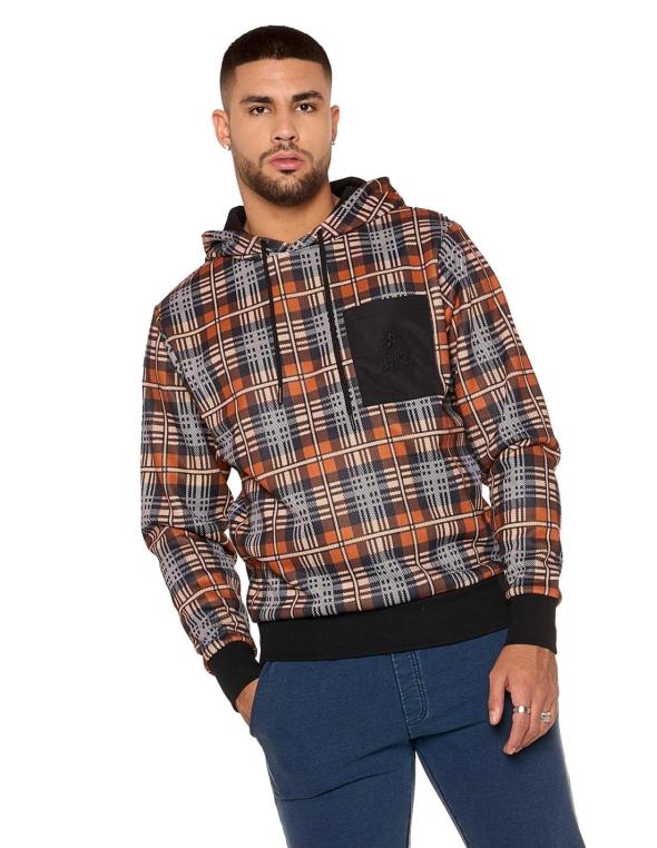 Man hoody tartan Metropolitan