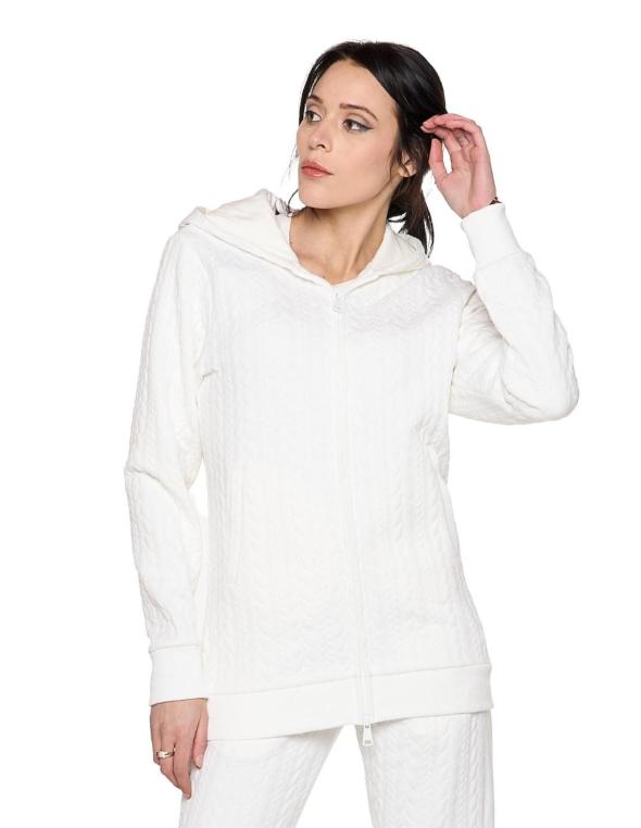 Woman bonded hoody Relaxed
