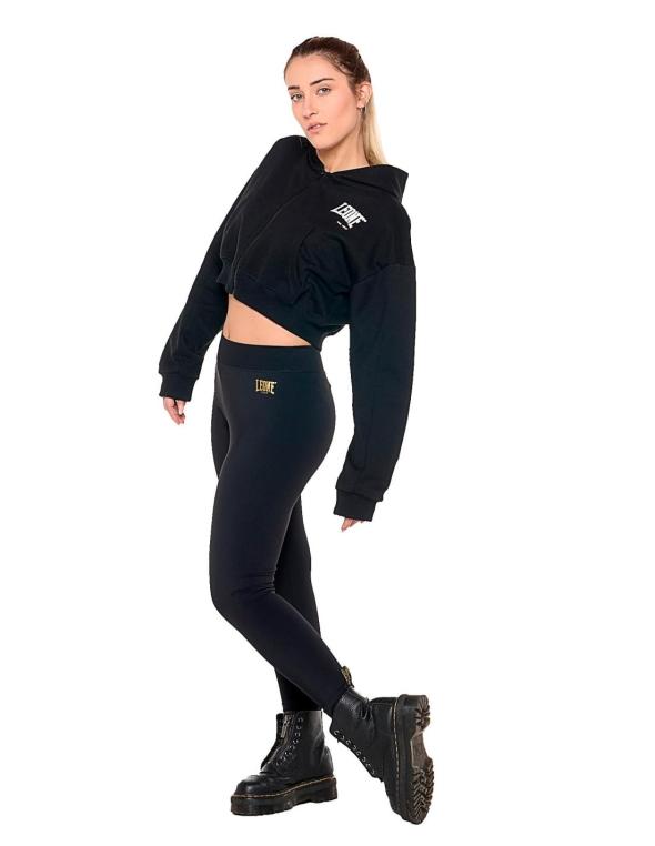 Felpa crop da donna con...