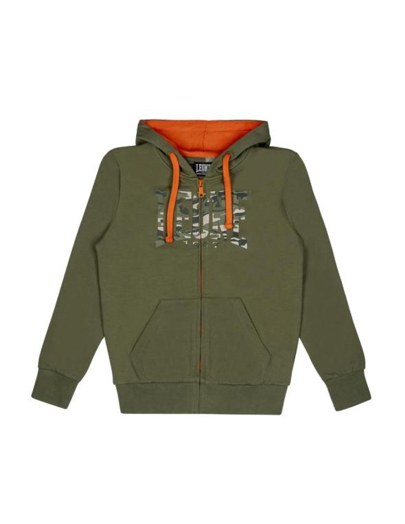 Boy hoody full zip Camouflage