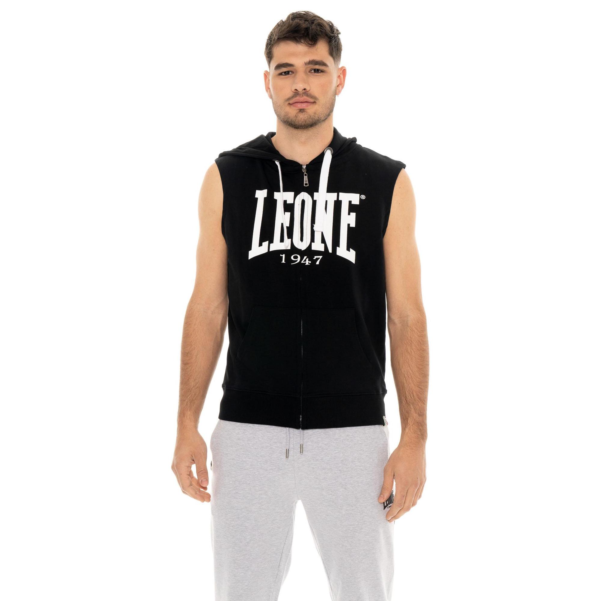 Gilet Palestra Uomo Canotta Con Cappuccio Uomo Felpa Smanicata - Main Image