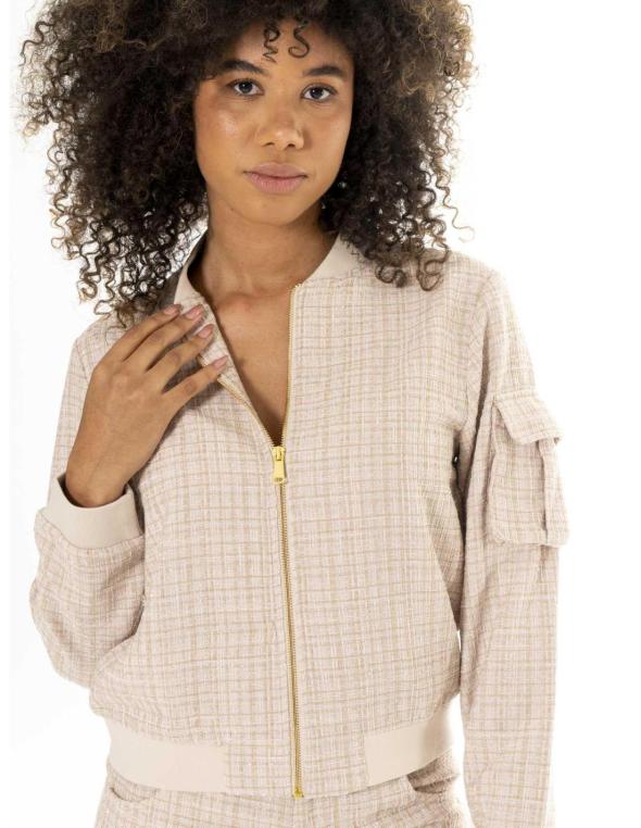 Woman bomber bouclè Chic...