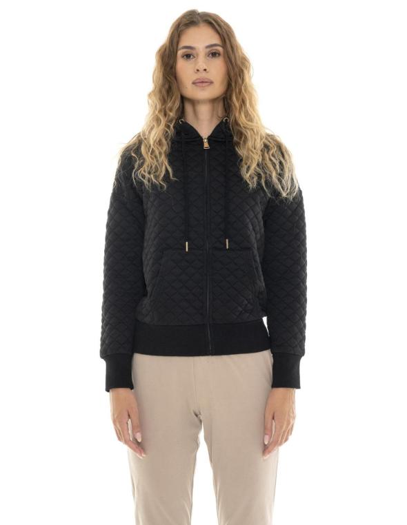 Woman hoody quilted Gold Studs