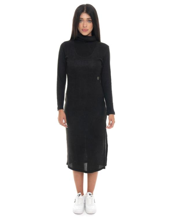 Woman rib dress Gold Studs