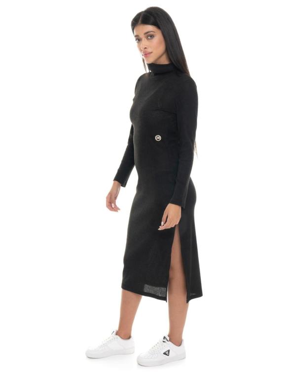 Woman rib dress Gold Studs 2