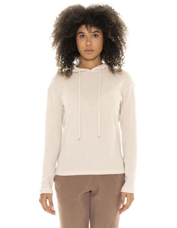 Woman hoody rib Warm Touch