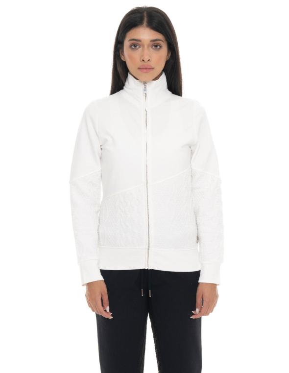Woman high collar full zip...