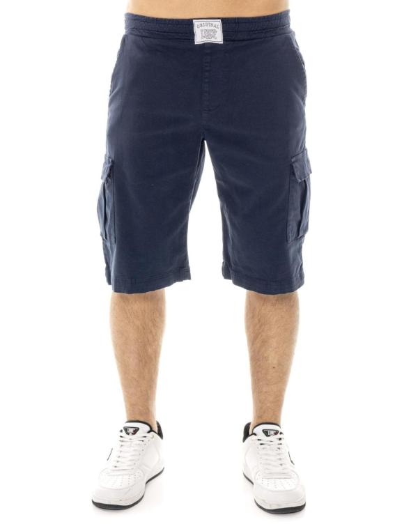 【U LAN】Star Patch Bermuda Half Pants Lacoste Men's Slim Fit Stretch Cotton Bermuda Shorts FH2647