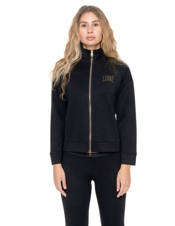 Woman full zip Gold Studs
