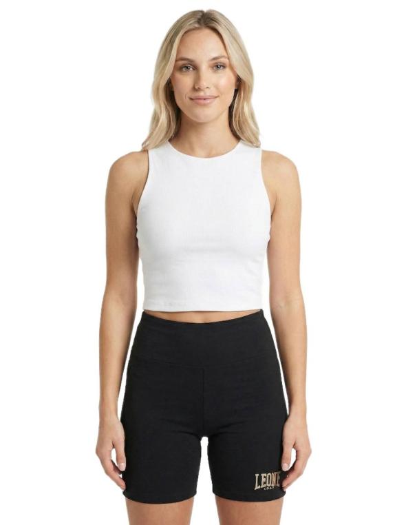 Woman short tank Active Gold