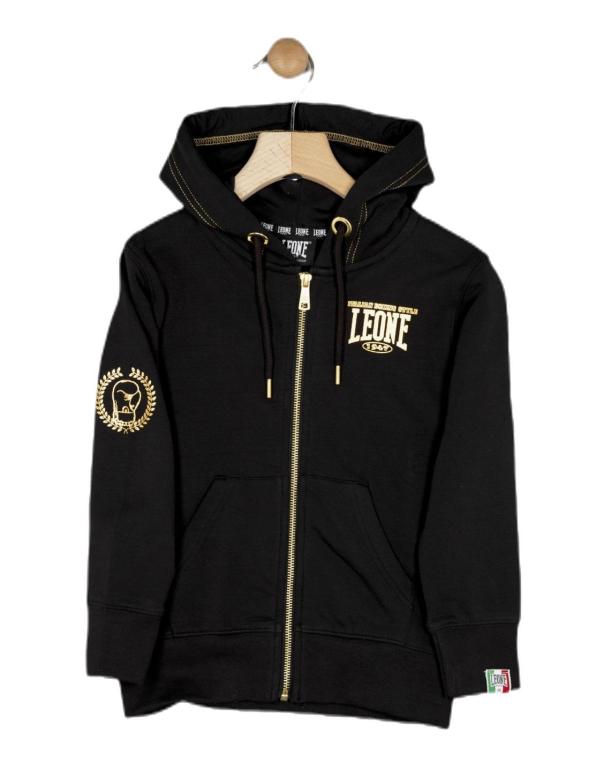 Boy hoody full zip Gold