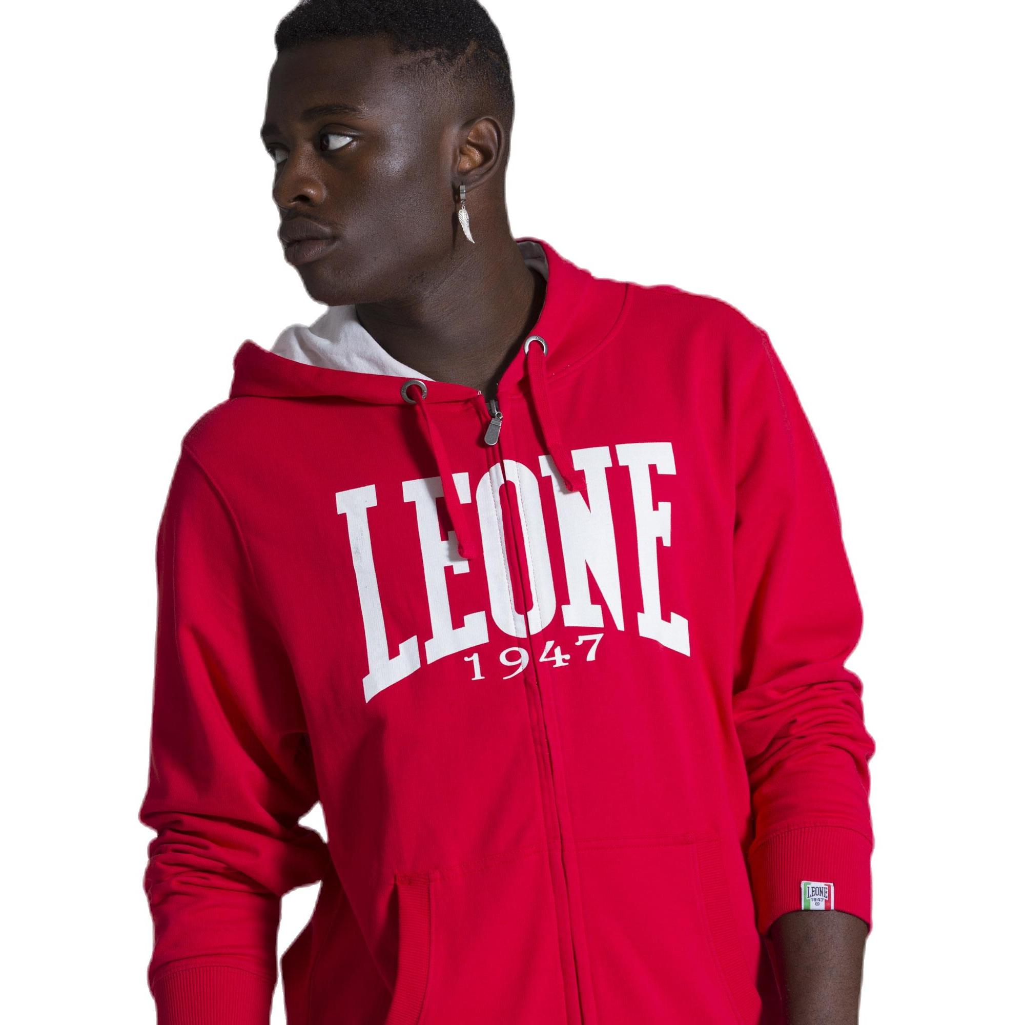 Felpa da uomo con cappuccio e zip Leone 1947 Apparel