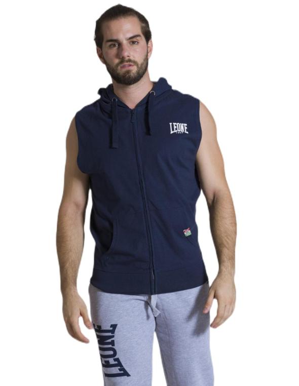 MAN FLEECE HOODY ZIPPED S/S