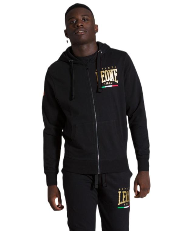 Man hoody full zip Gold