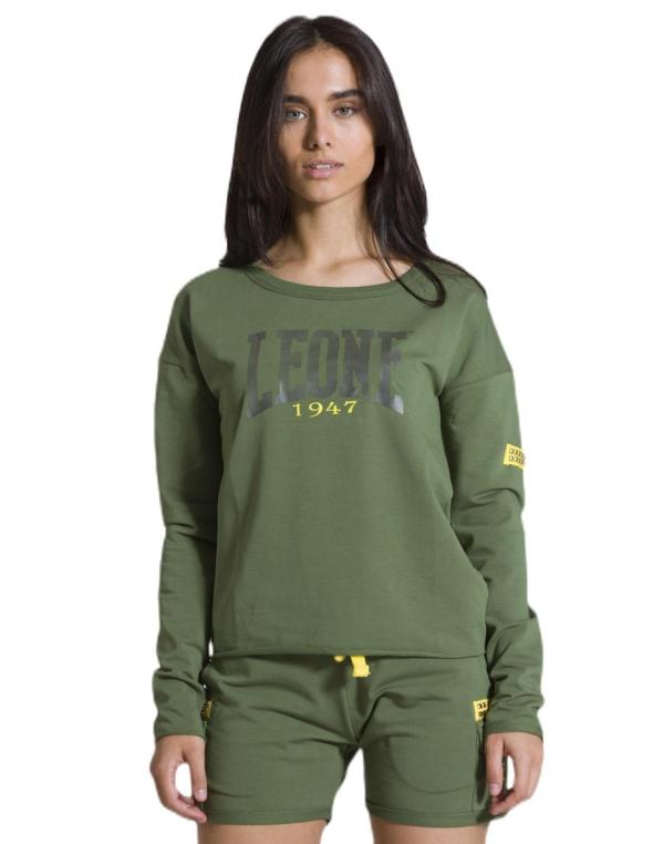 Woman crewneck Military Neon