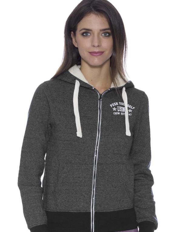 WOMAN HOODY ZIPPED FLEECE